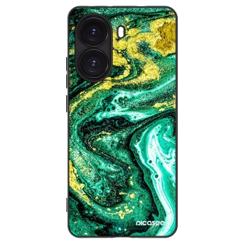 Picasee silikónový čierny obal pre Xiaomi Poco X7 Pro 5G - Green Gold