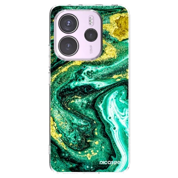 Picasee silikónový prehľadný obal pre Xiaomi Redmi Note 14 4G - Green Gold