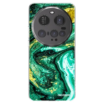Picasee silikónový prehľadný obal pre Xiaomi 15 Ultra - Green Gold