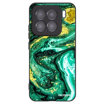 Picasee silikónový čierny obal pre Xiaomi 15 - Green Gold
