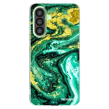 Picasee silikónový prehľadný obal pre Samsung Galaxy A26 5G A266B - Green Gold