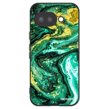Picasee silikónový čierny obal pre Google Pixel 9a - Green Gold