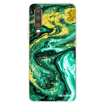 Picasee silikónový prehľadný obal pre Huawei P30 - Green Gold