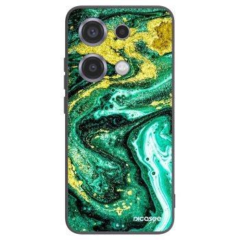 Picasee silikónový čierny obal pre Xiaomi Redmi Note 14S - Green Gold