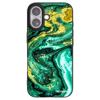 Picasee silikónový čierny obal pre Apple iPhone 17 - Green Gold
