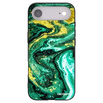 Picasee silikónový čierny obal pre Apple iPhone Air - Green Gold