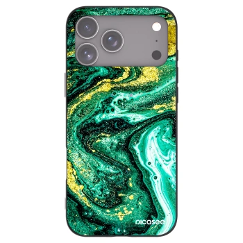 Picasee silikónový čierny obal pre Apple iPhone 17 Pro Max - Green Gold