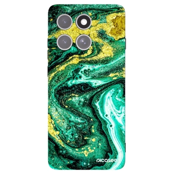 Picasee silikónový čierny obal pre Motorola Edge 60 Pro - Green Gold