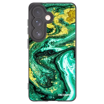 Picasee silikónový čierny obal pre Samsung Galaxy S26 - Green Gold