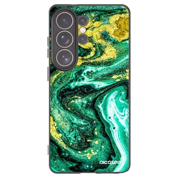 Picasee silikónový čierny obal pre Samsung Galaxy S26 Ultra - Green Gold