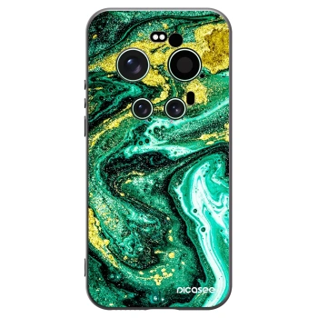 Picasee silikónový čierny obal pre Xiaomi 17 Ultra - Green Gold