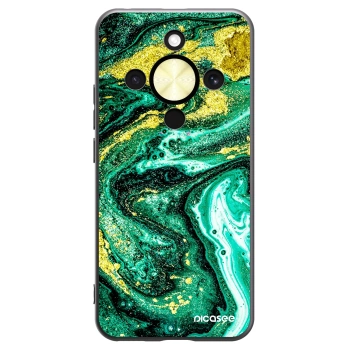 Picasee silikónový čierny obal pre Honor Magic8 Lite 5G - Green Gold