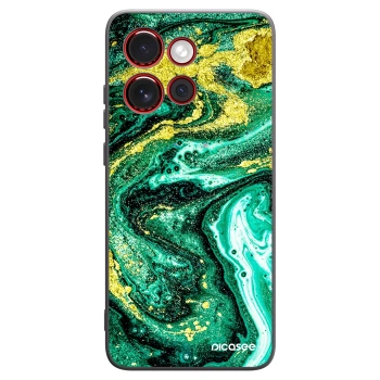 Picasee silikónový čierny obal pre Motorola Edge 60 Neo 5G - Green Gold