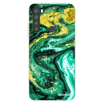 Picasee silikónový prehľadný obal pre Xiaomi Redmi Note 8 - Green Gold