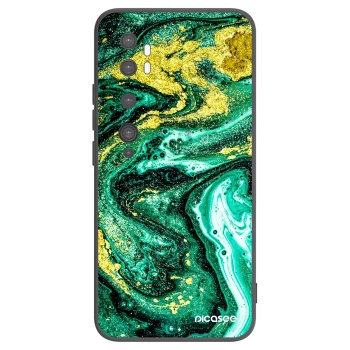 Picasee silikónový čierny obal pre Xiaomi Mi Note 10 (Pro) - Green Gold