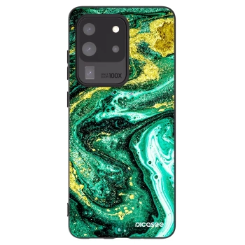 Picasee silikónový čierny obal pre Samsung Galaxy S20 Ultra 5G G988F - Green Gold
