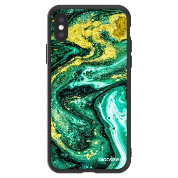 Picasee ULTIMATE CASE pro Apple iPhone X/XS - Green Gold