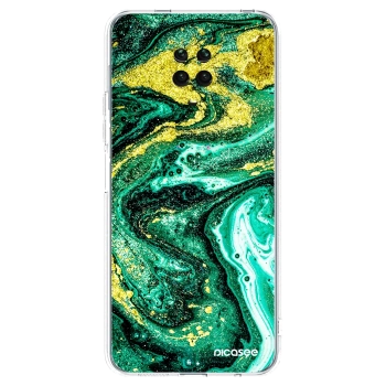 Picasee silikónový prehľadný obal pre Xiaomi Redmi Note 9S - Green Gold