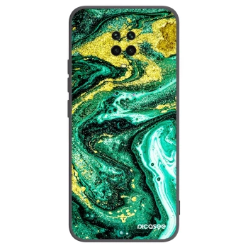 Picasee silikónový čierny obal pre Xiaomi Redmi Note 9S - Green Gold