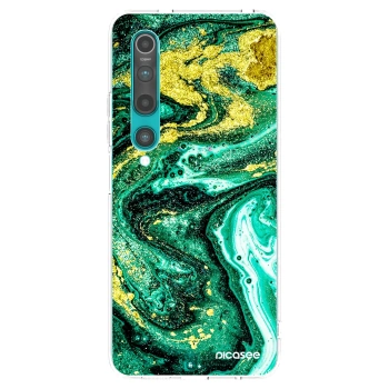 Picasee silikónový prehľadný obal pre Xiaomi Mi 10 - Green Gold