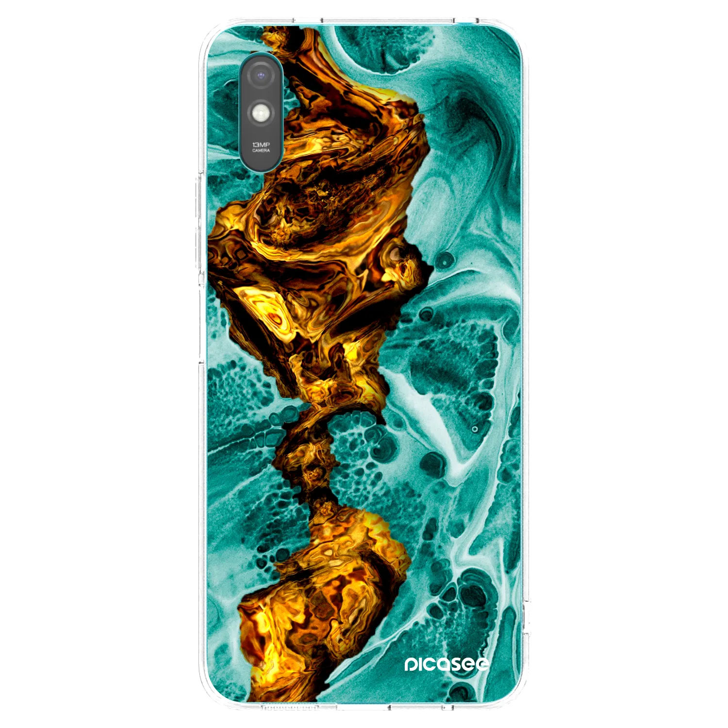 Picasee silikónový prehľadný obal pre Xiaomi Redmi 9A - Goldsky