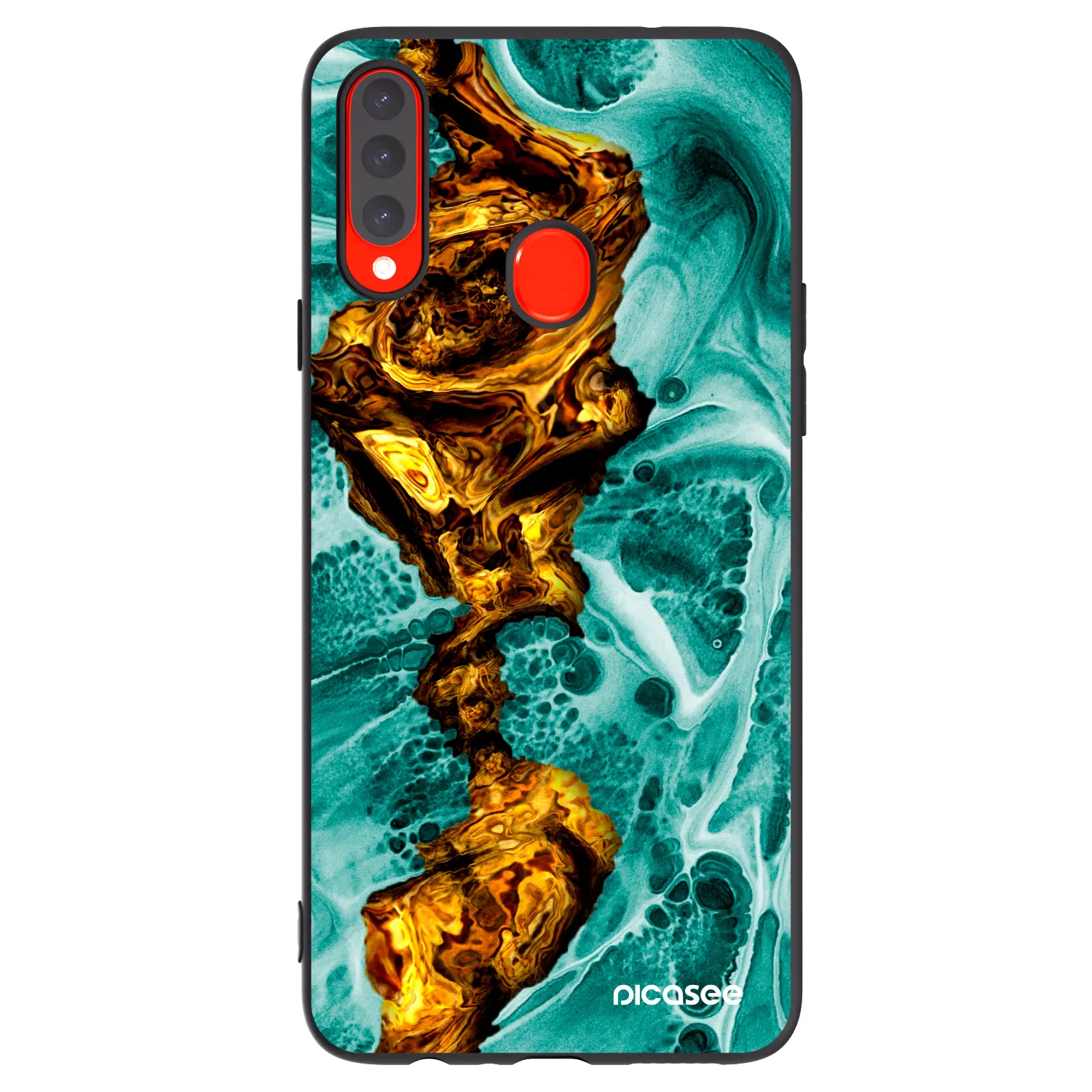 Picasee silikónový čierny obal pre Samsung Galaxy A20s - Goldsky