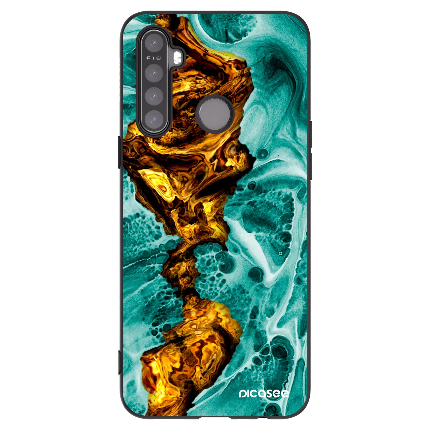 Picasee silikónový čierny obal pre Realme 6i - Goldsky