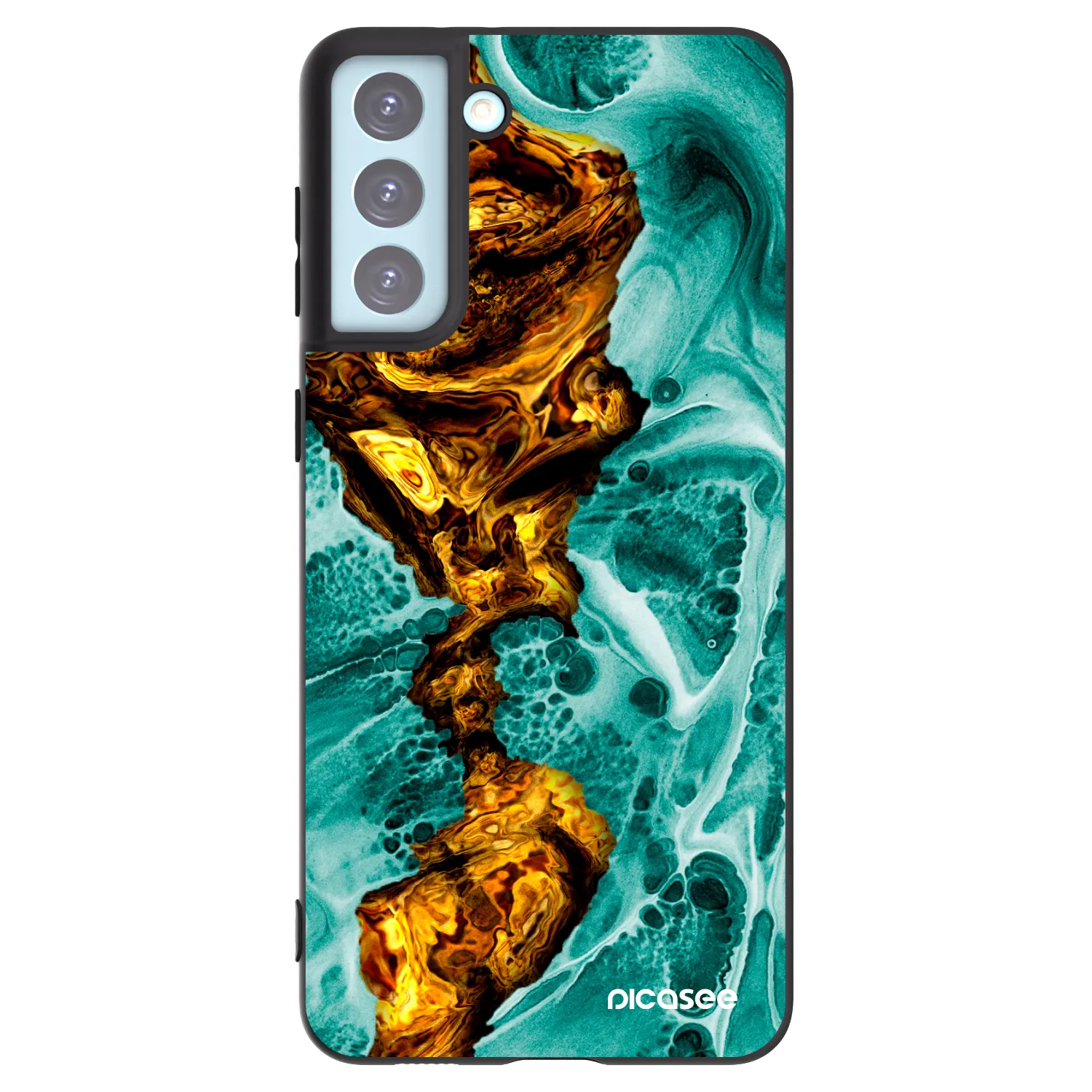 Picasee silikónový čierny obal pre Samsung Galaxy S21+ 5G G996F - Goldsky