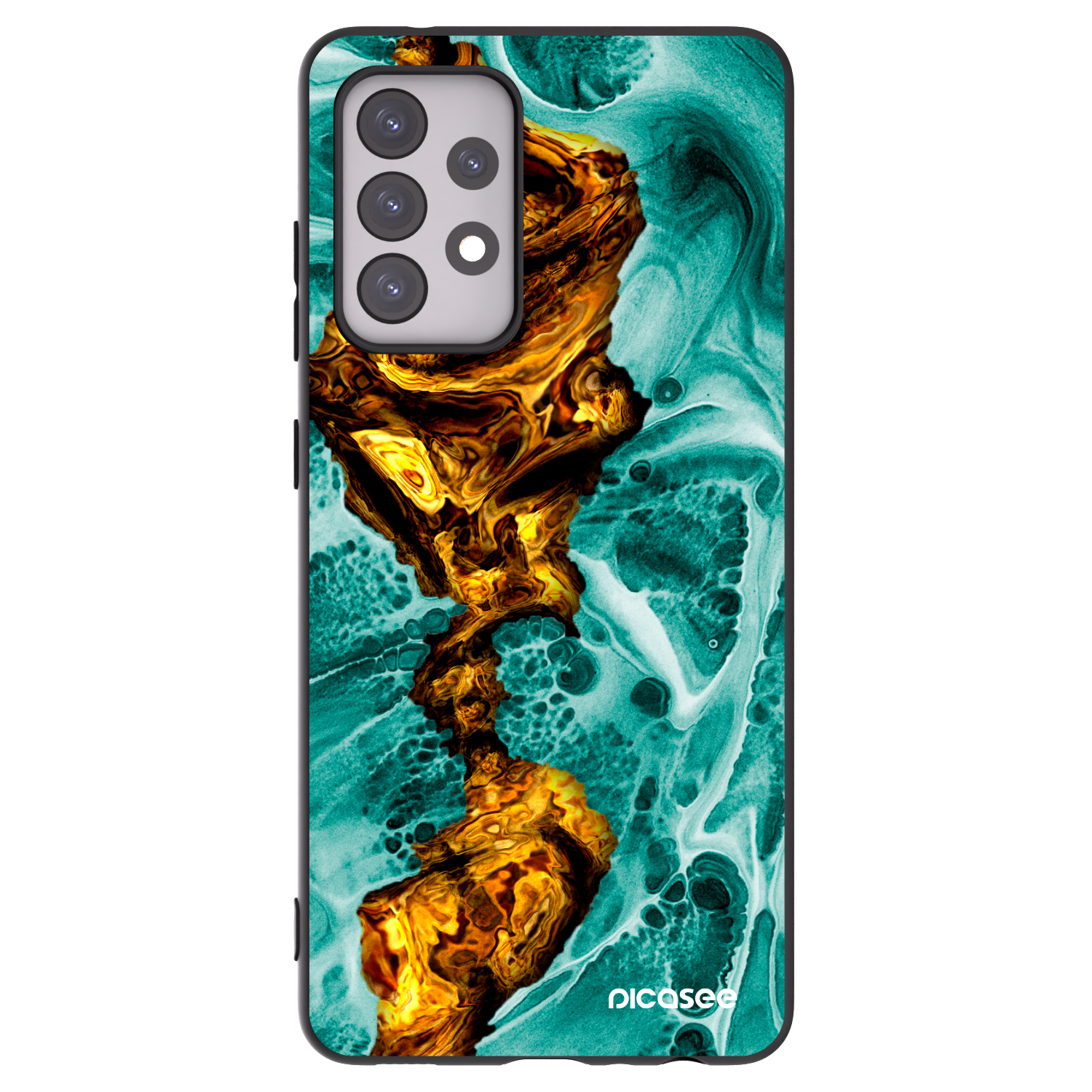 Picasee silikónový čierny obal pre Samsung Galaxy A52 5G A525F - Goldsky