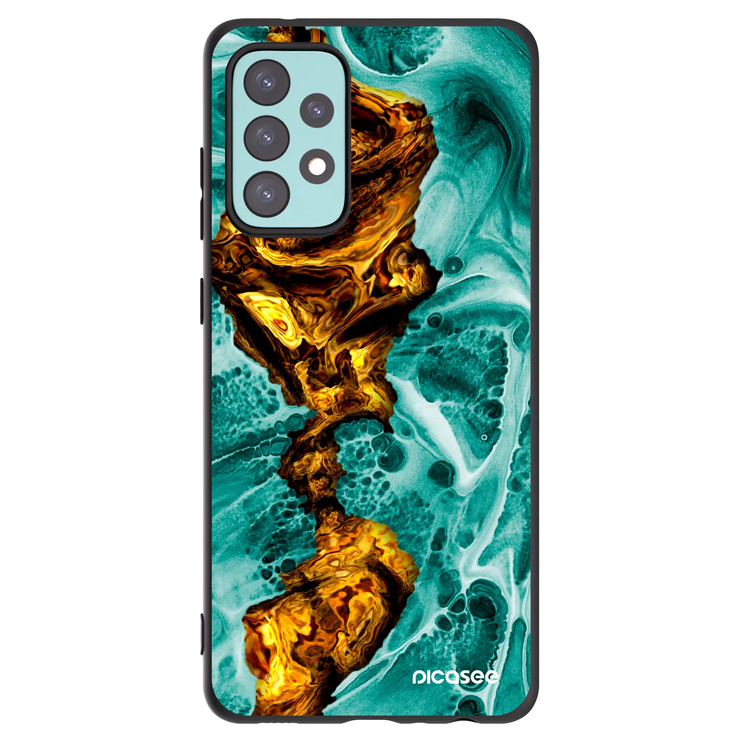 Picasee silikónový čierny obal pre Samsung Galaxy A72 A725F - Goldsky