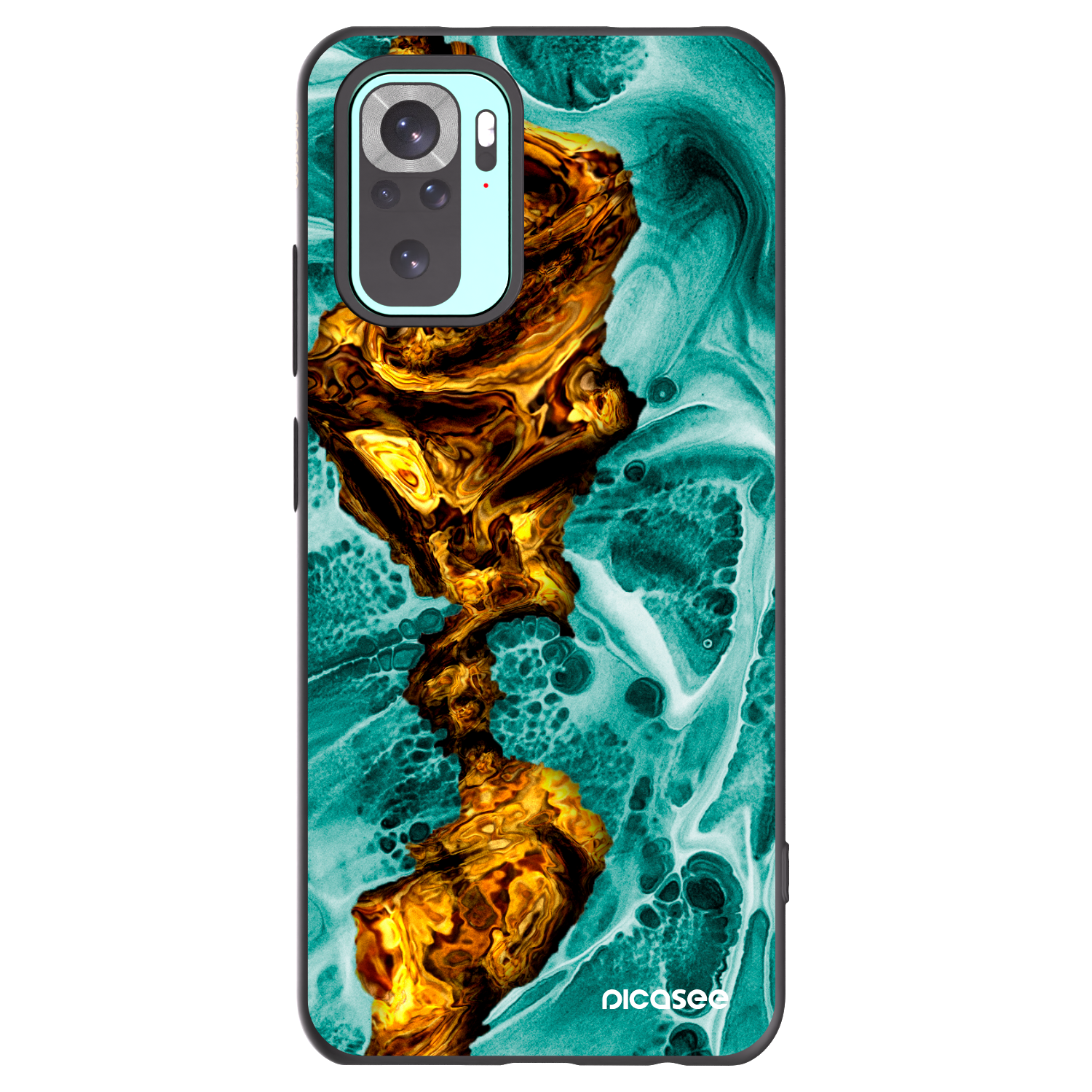 Picasee silikónový čierny obal pre Xiaomi Redmi Note 10 Pro - Goldsky