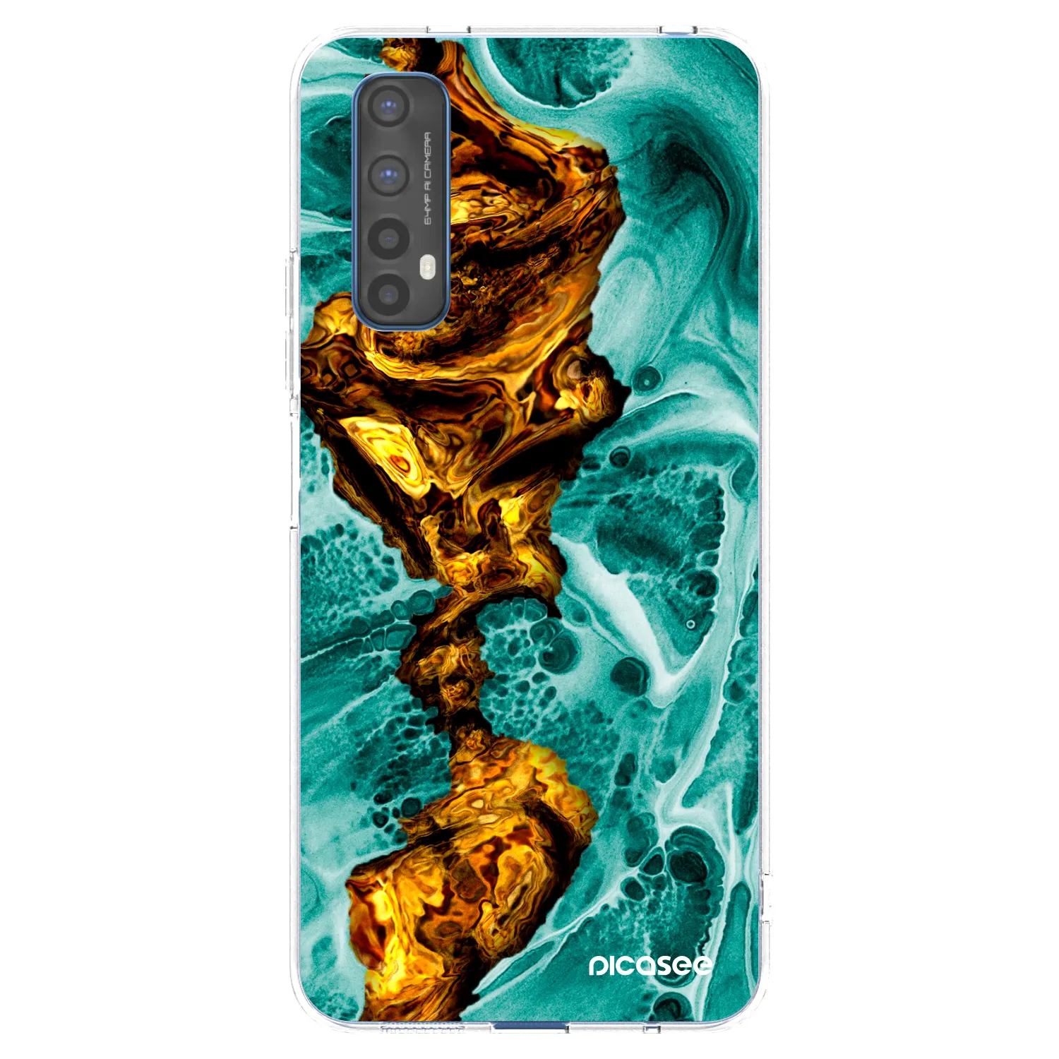 Picasee silikónový prehľadný obal pre Realme 7 - Goldsky