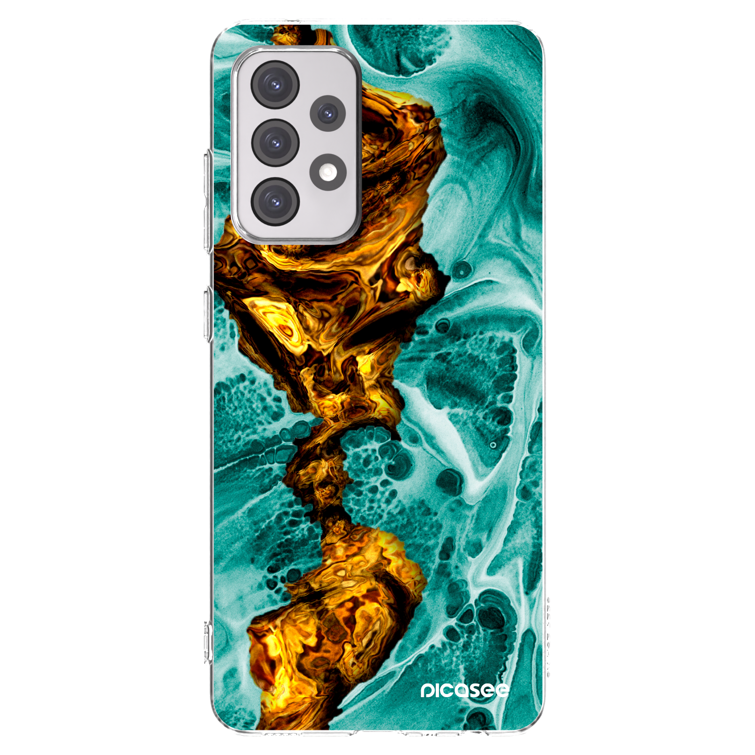 Picasee silikónový prehľadný obal pre Samsung Galaxy A52s 5G A528B - Goldsky