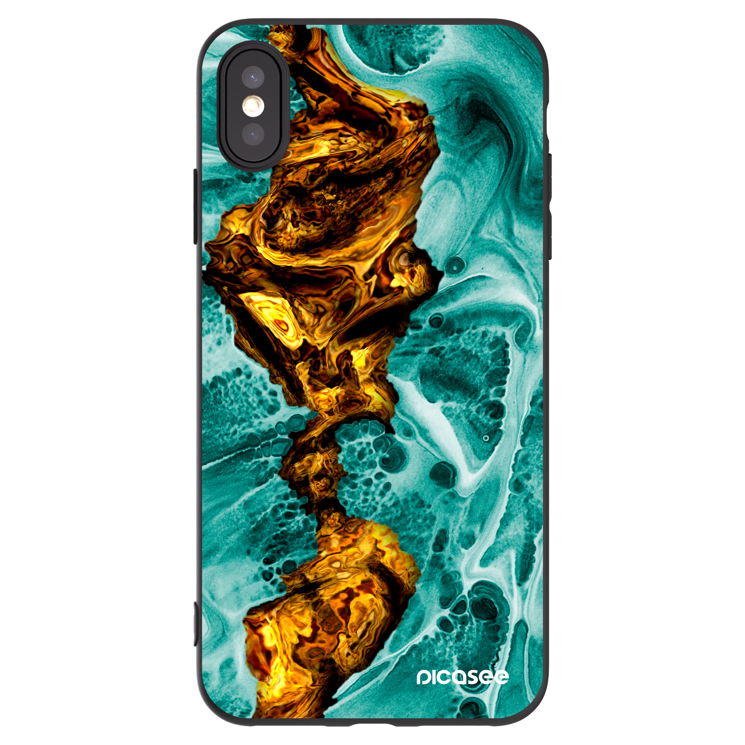 Picasee silikónový čierny obal pre Apple iPhone XS Max - Goldsky