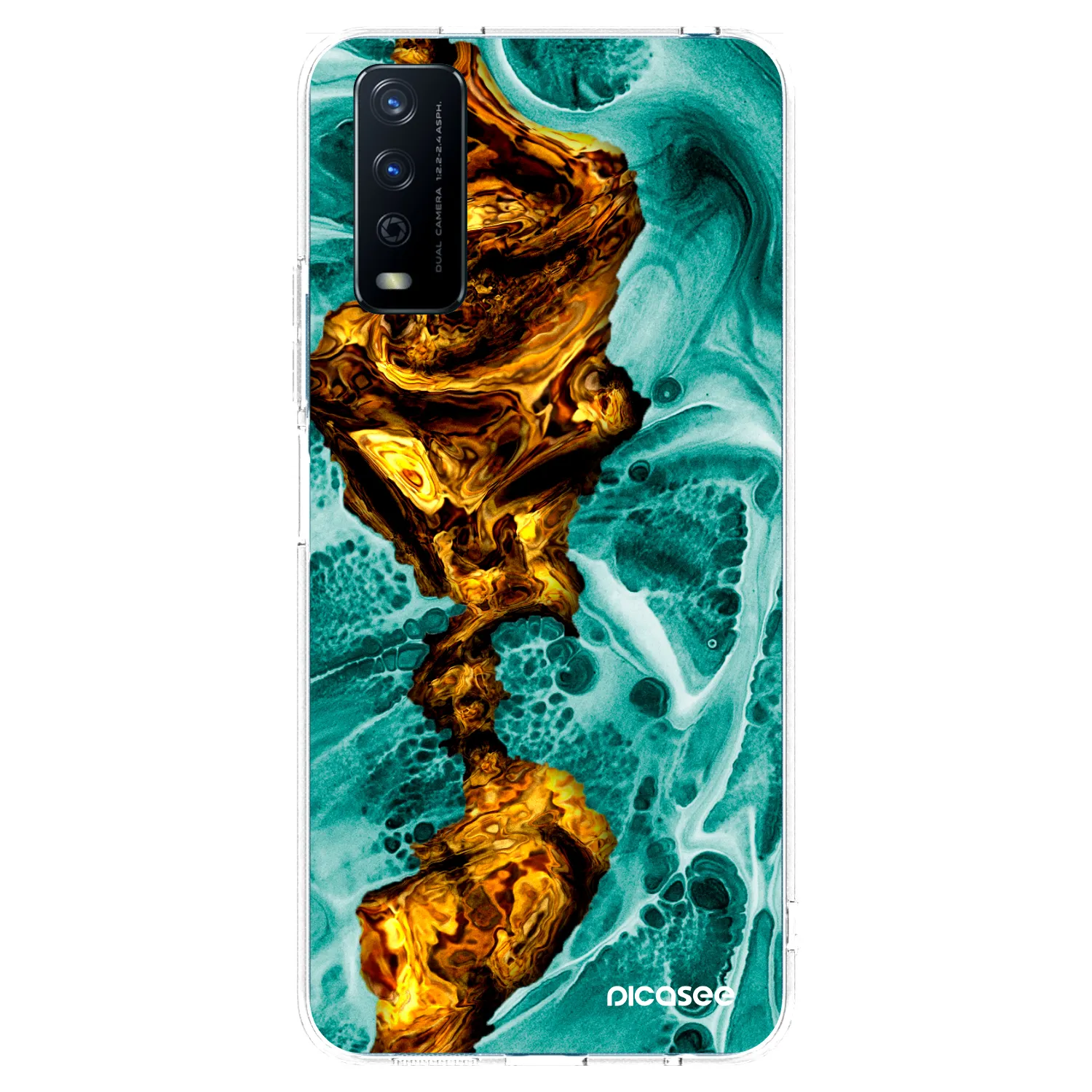 Picasee silikónový prehľadný obal pre Vivo Y11s - Goldsky