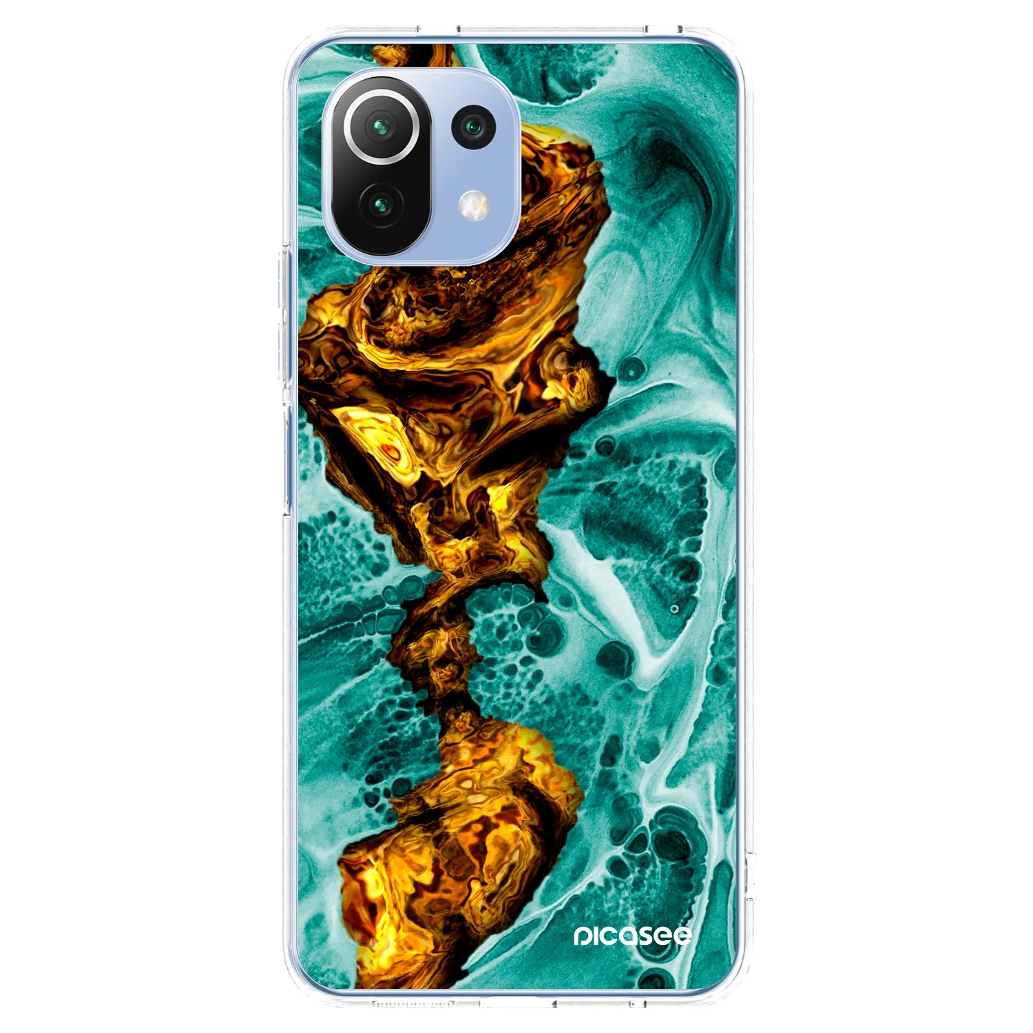 Picasee silikónový prehľadný obal pre Xiaomi 11 Lite 5G NE - Goldsky