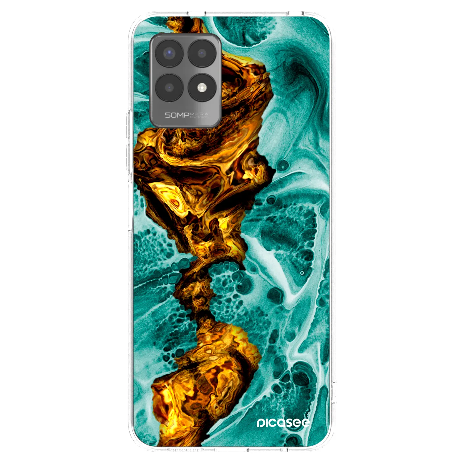Silikónový prehľadný obal pre Realme 8i - Goldsky