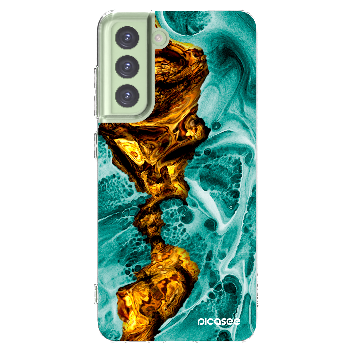Picasee silikónový prehľadný obal pre Samsung Galaxy S21 FE 5G - Goldsky