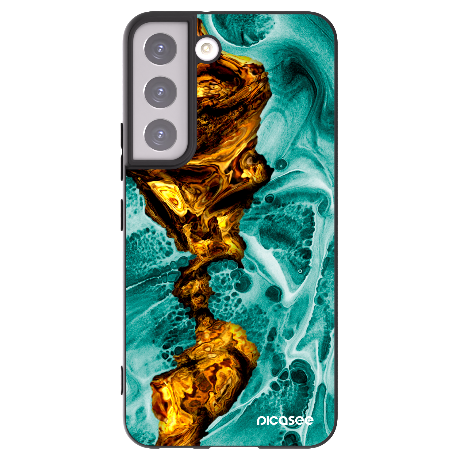 Picasee silikónový čierny obal pre Samsung Galaxy S22 5G - Goldsky