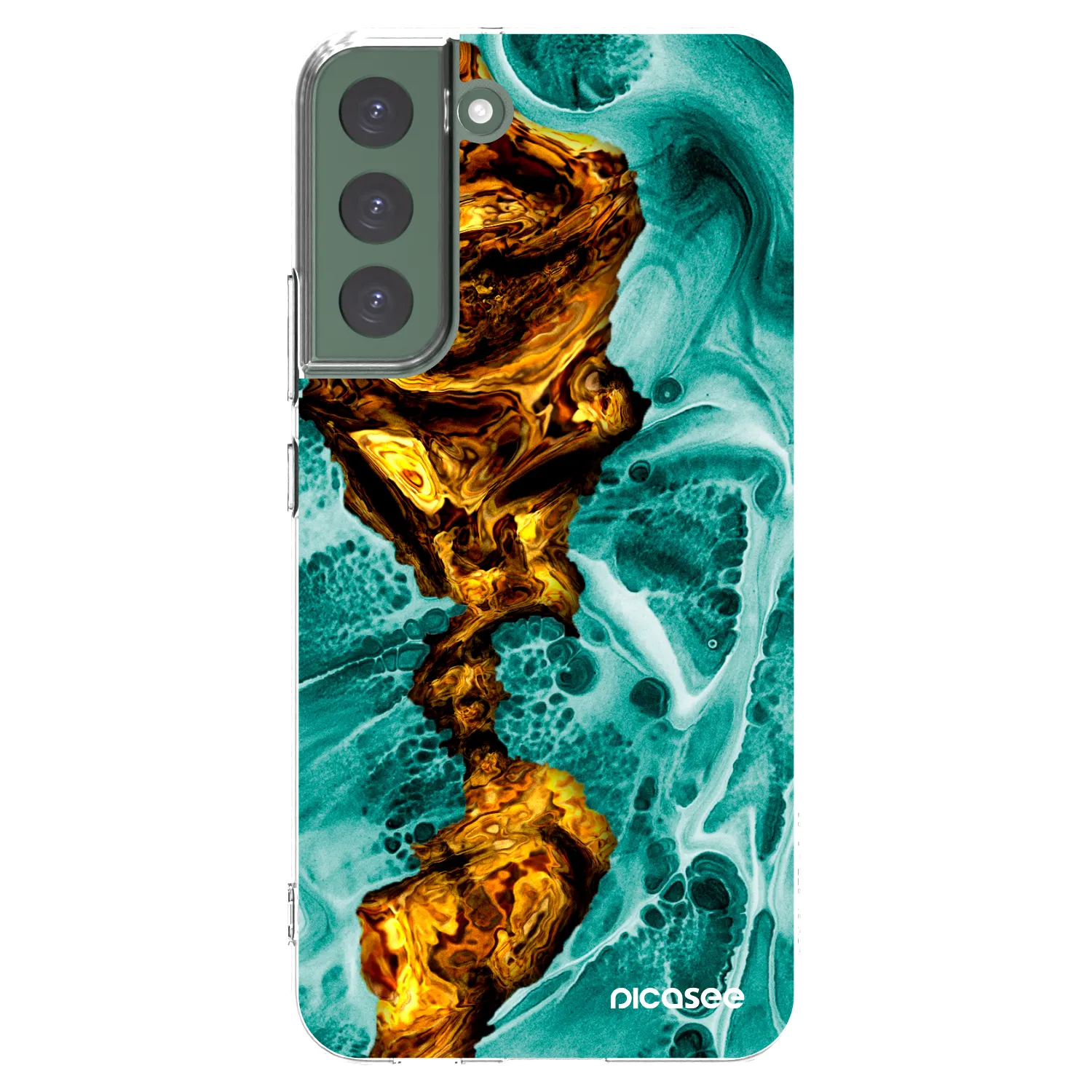 Picasee silikónový prehľadný obal pre Samsung Galaxy S22+ 5G - Goldsky