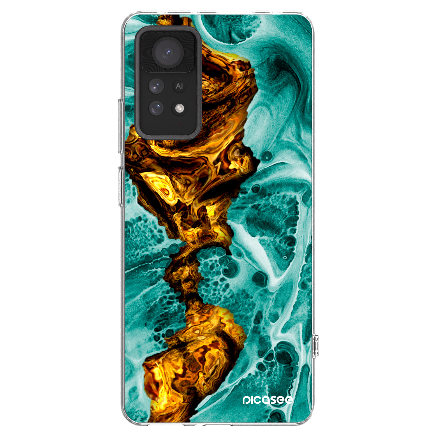 Picasee silikónový prehľadný obal pre Xiaomi Redmi Note 11 Pro 5G - Goldsky