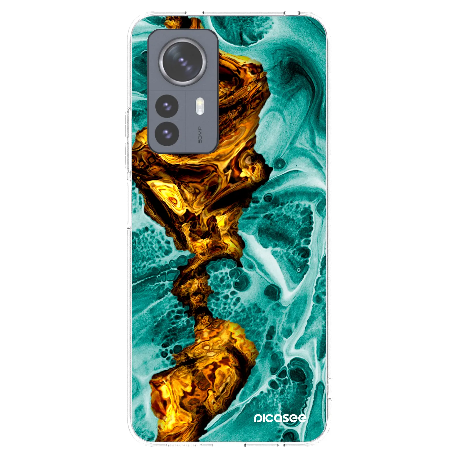 Picasee silikónový prehľadný obal pre Xiaomi 12 Pro - Goldsky