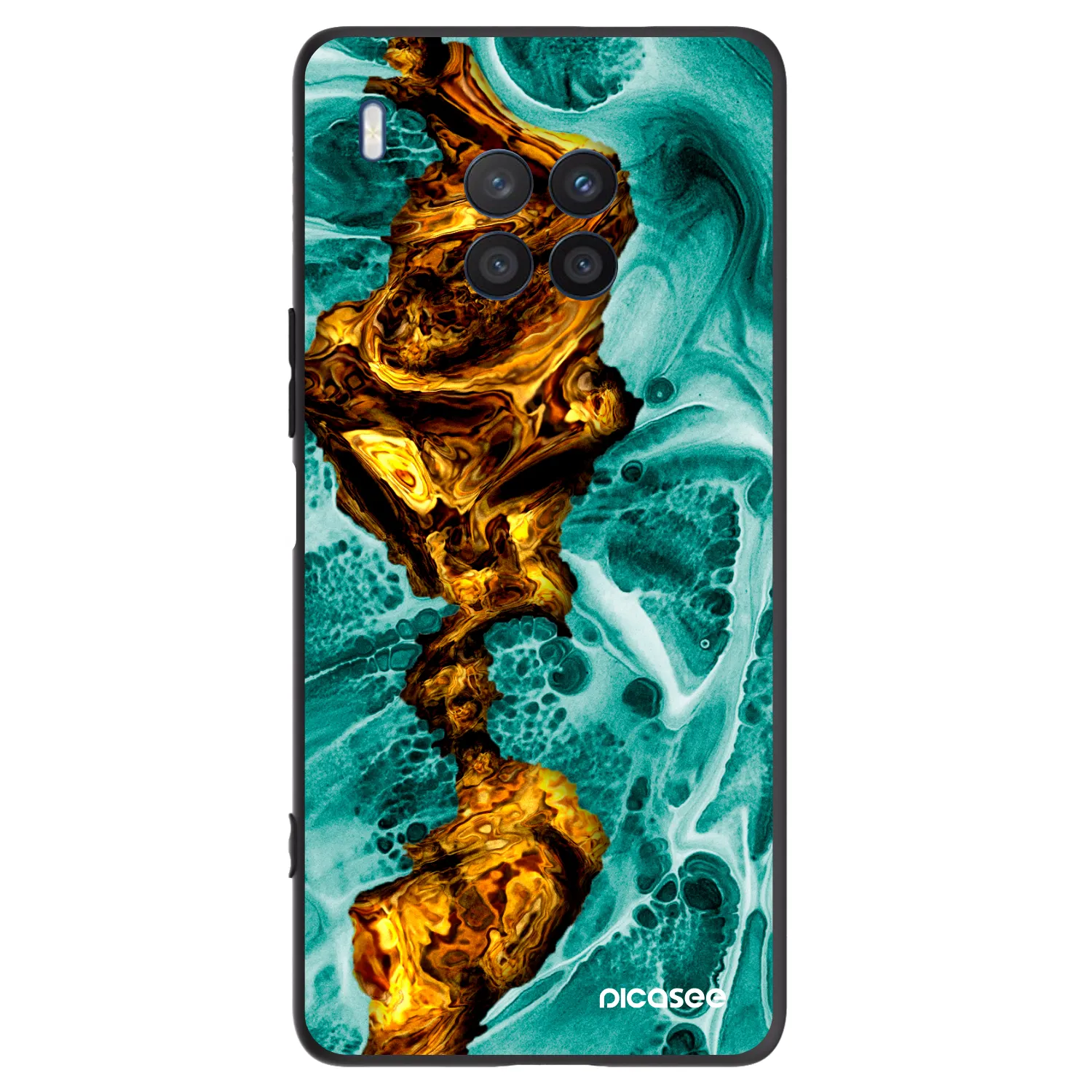 Picasee silikónový čierny obal pre Honor 50 Lite - Goldsky