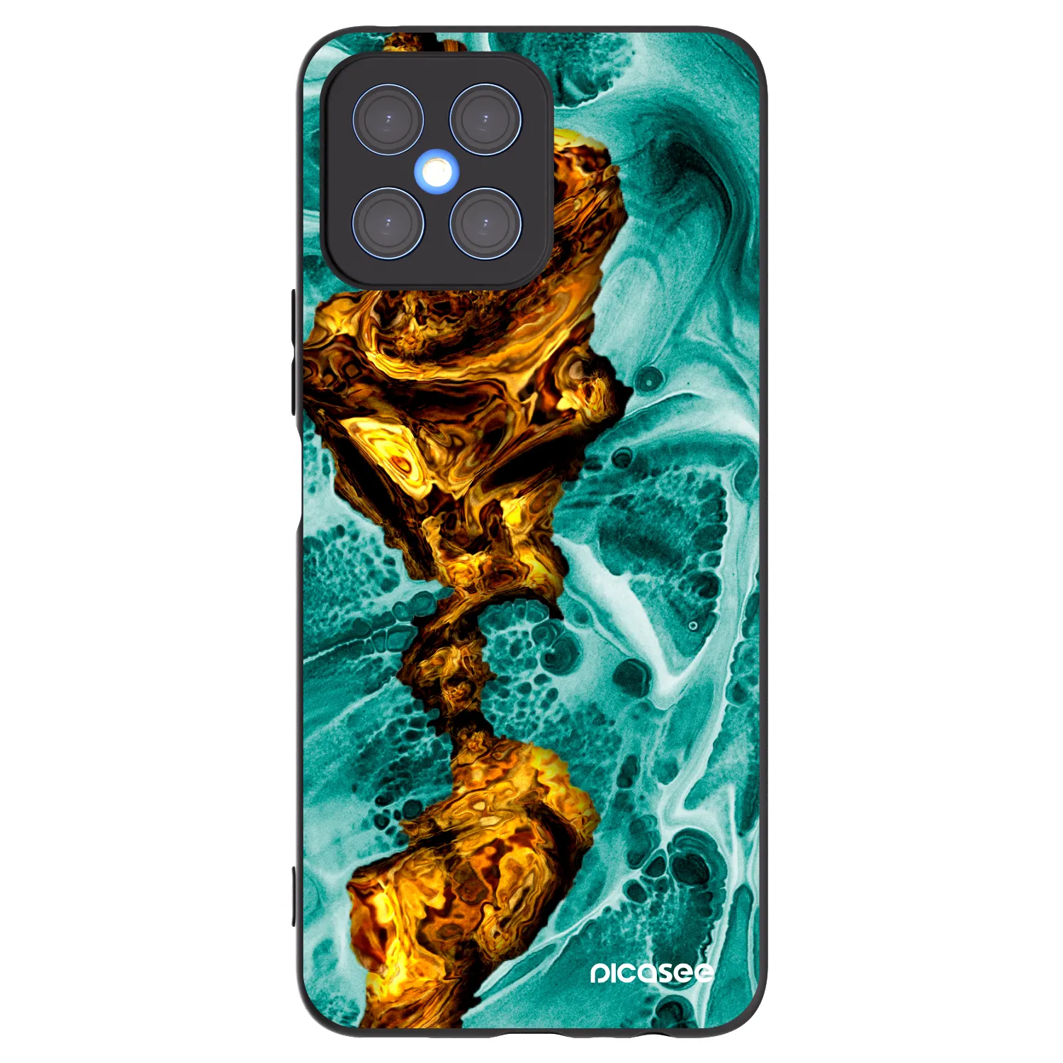 Picasee silikónový čierny obal pre Honor X8 4G - Goldsky