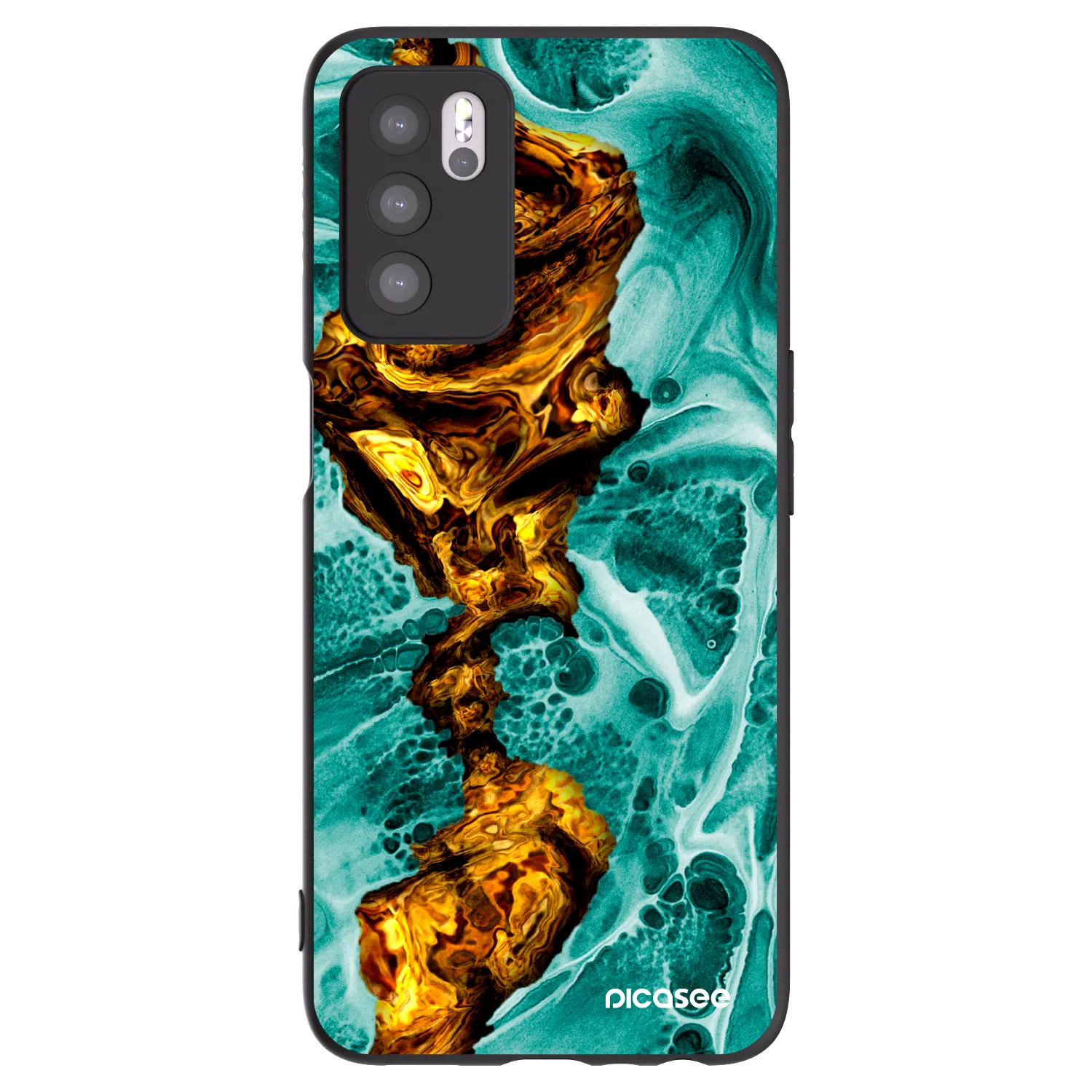 Picasee silikónový čierny obal pre OPPO A16s - Goldsky