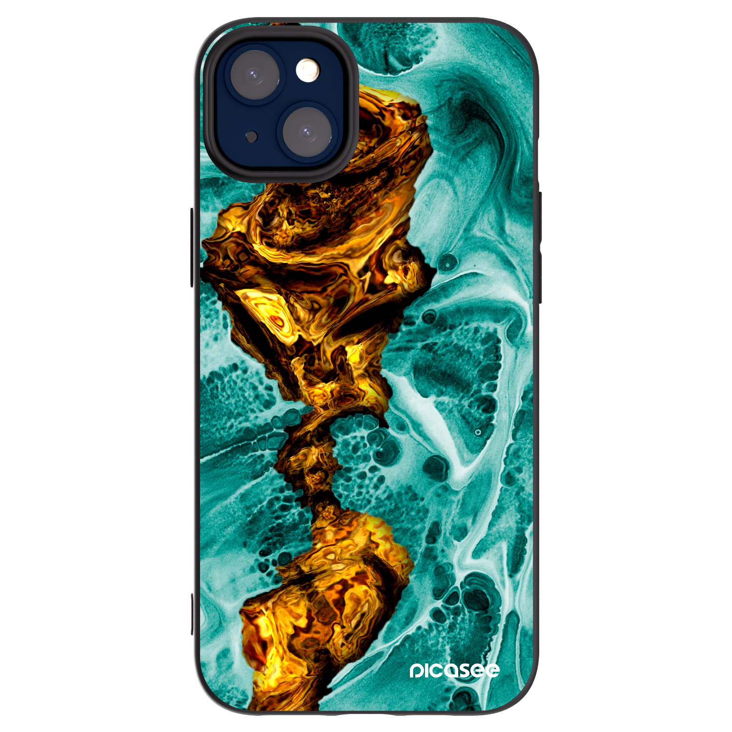 Picasee silikónový čierny obal pre Apple iPhone 14 Plus - Goldsky