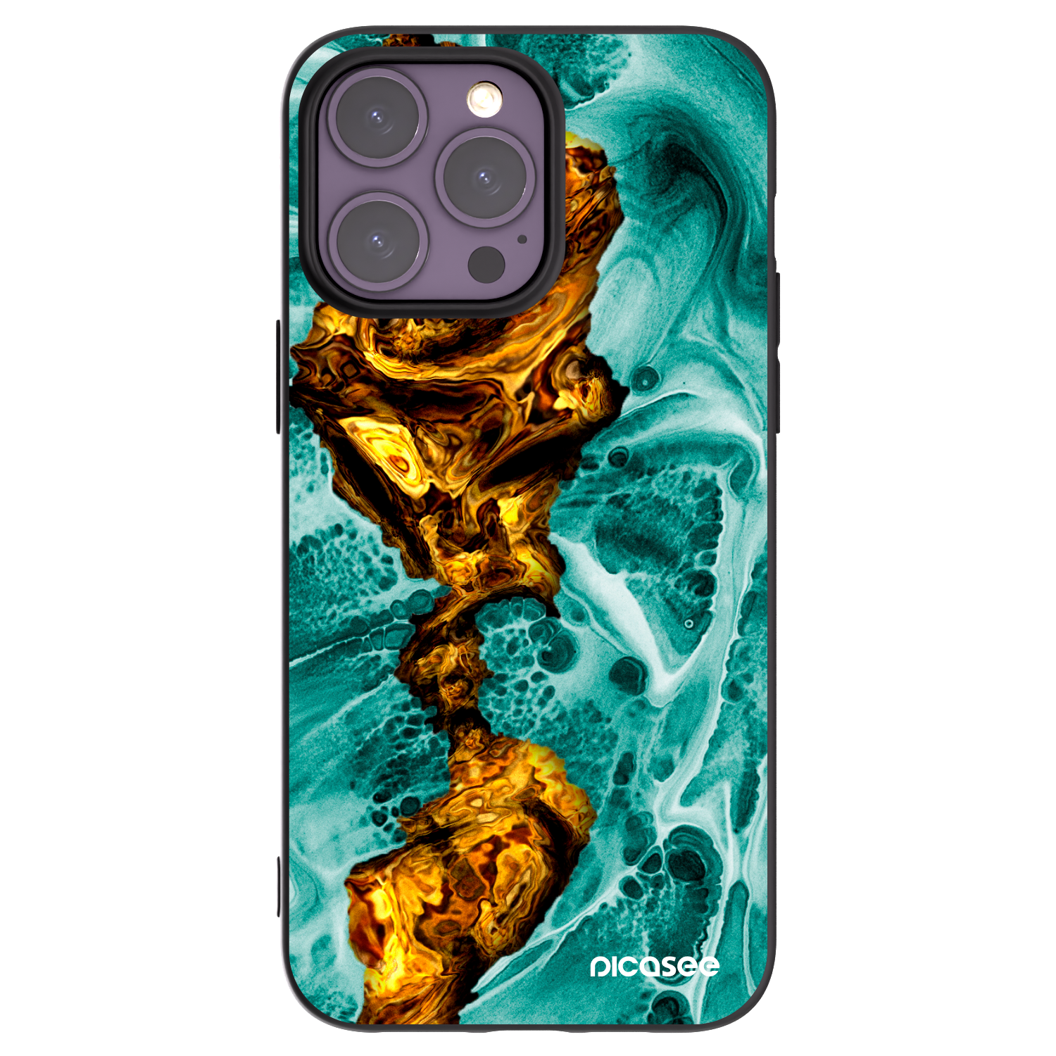 Picasee silikónový čierny obal pre Apple iPhone 14 Pro Max - Goldsky