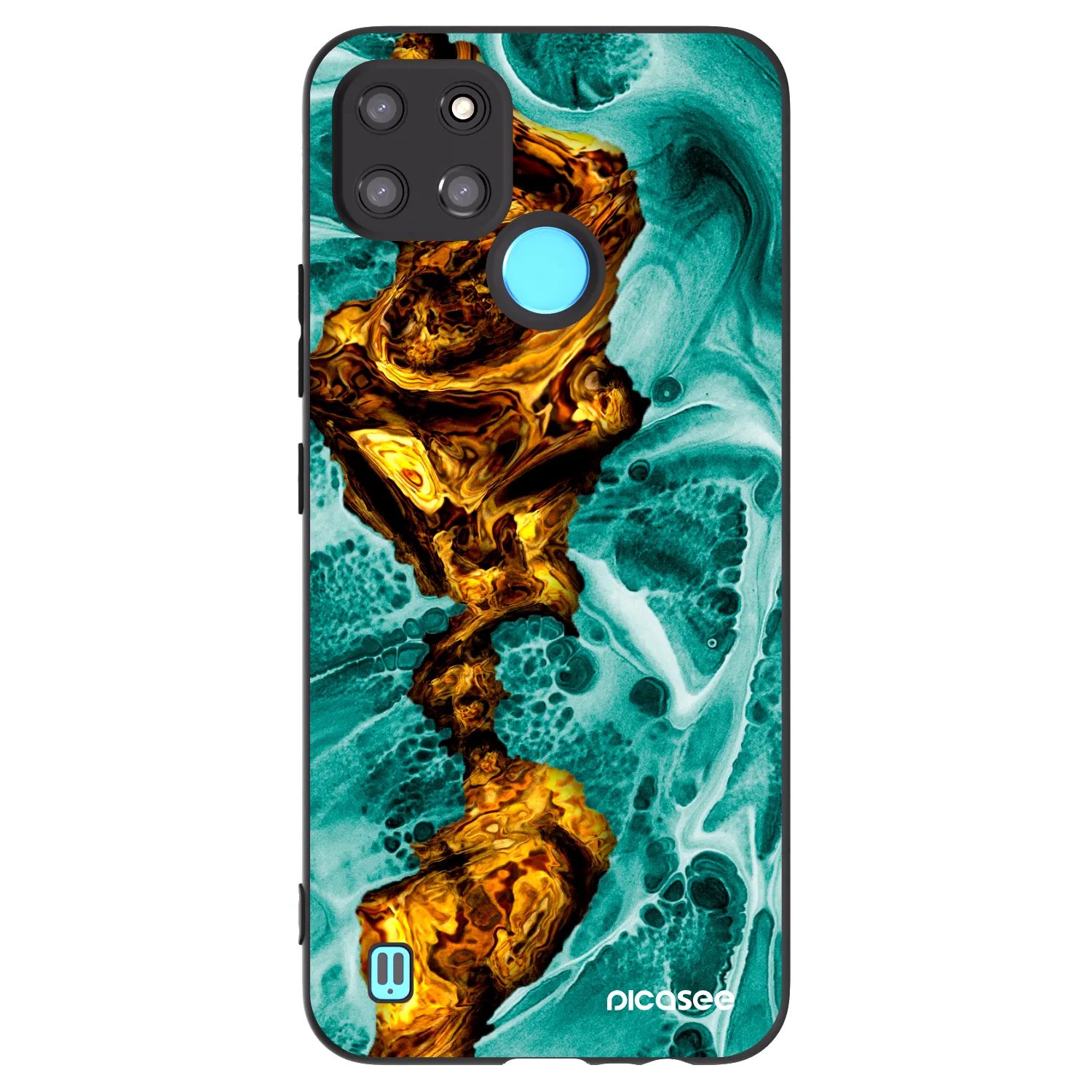Picasee silikónový čierny obal pre Realme C21Y - Goldsky