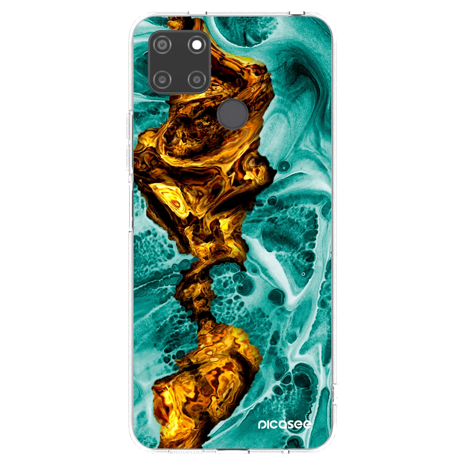 Picasee silikónový prehľadný obal pre Realme C21Y - Goldsky