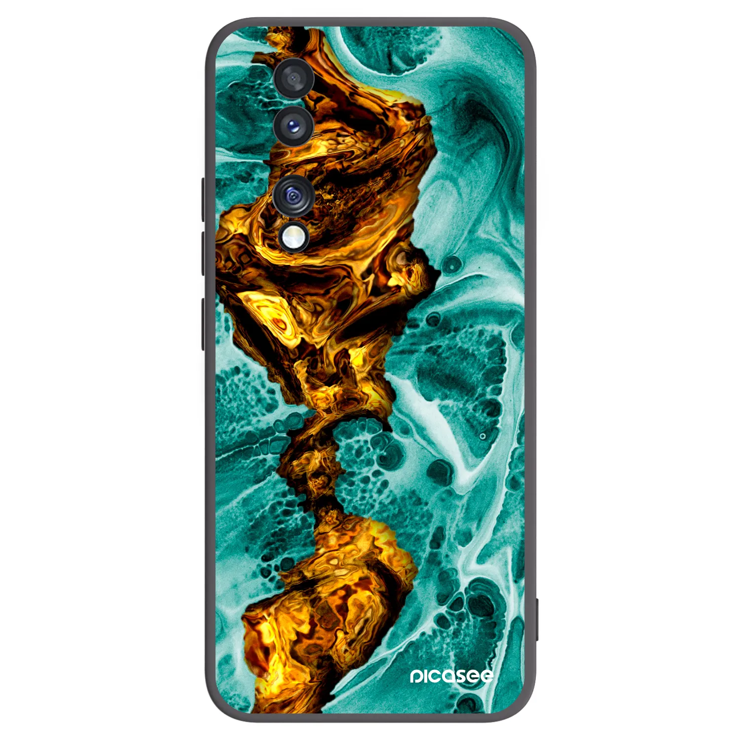 Picasee silikónový čierny obal pre Honor 70 - Goldsky